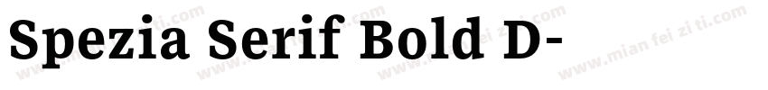 Spezia Serif Bold D字体转换